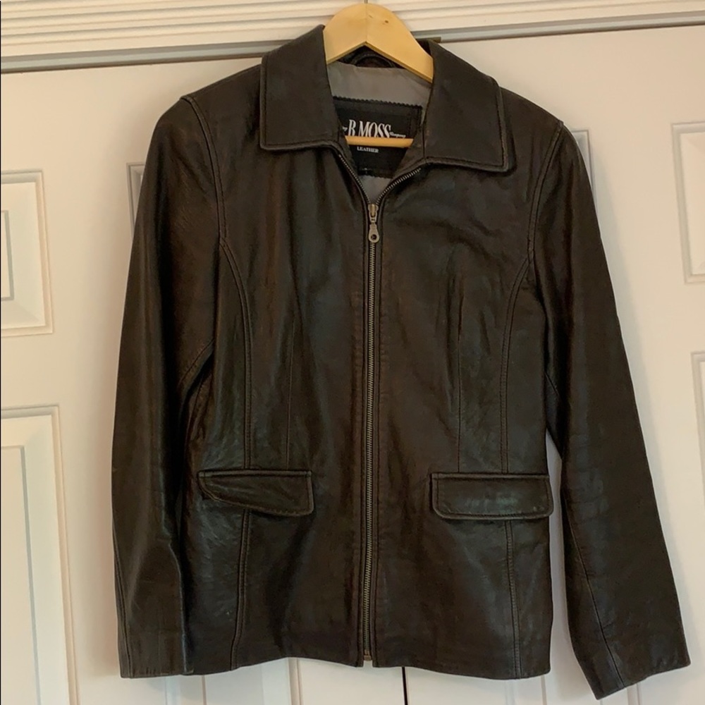 Genuine leather zipper jacket - SO soft!